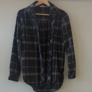 Athleta Monochrome Plaid Shirt